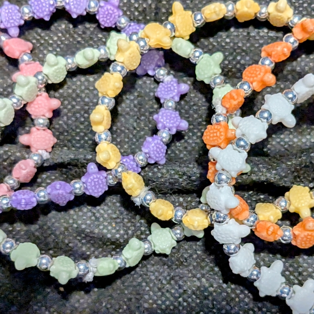 Colorful Turtle Beaded Bracelets
